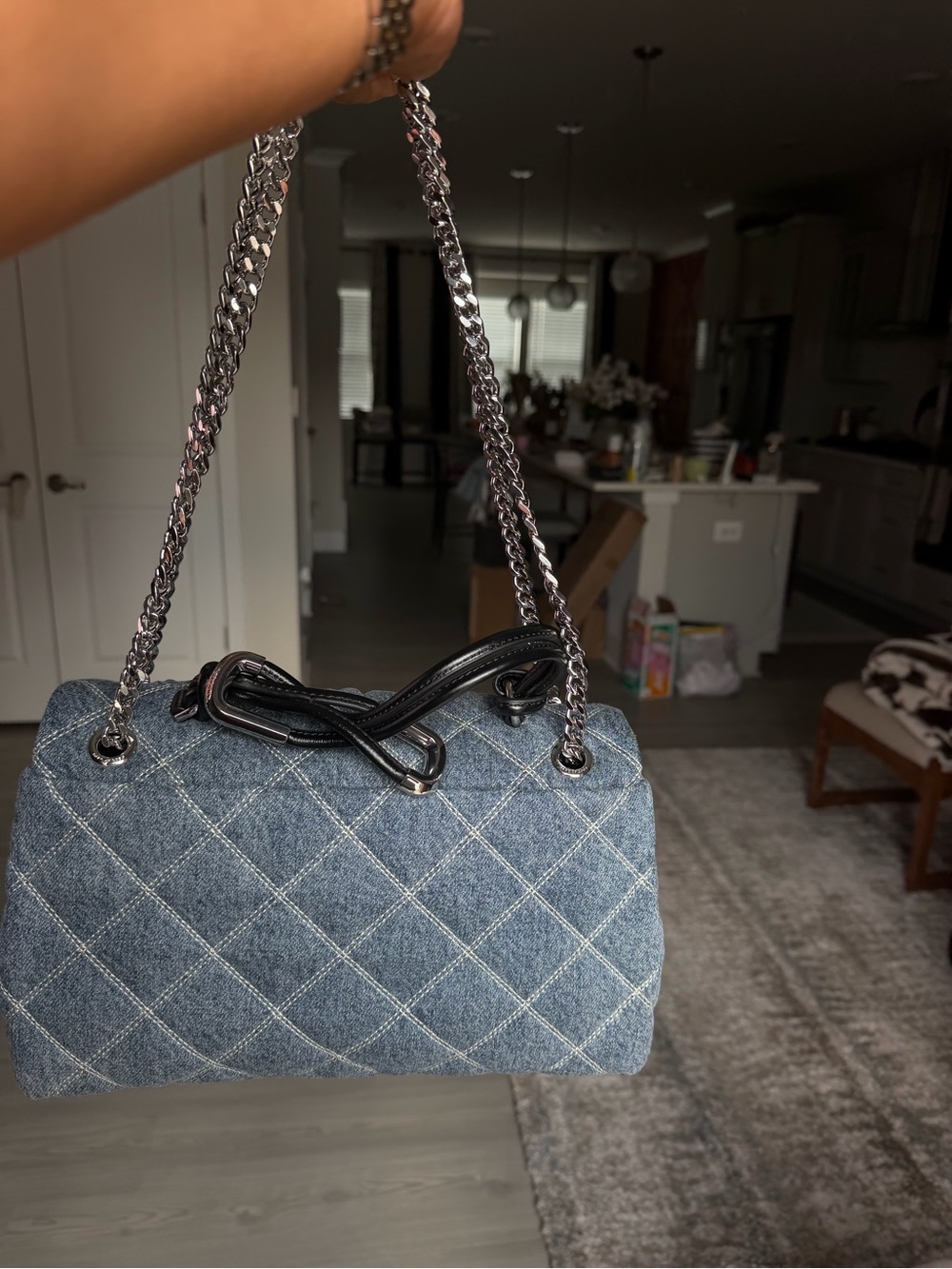Marc Jacobs Quilted Denim Dual Shoulder Bag - Picture 2 of 9